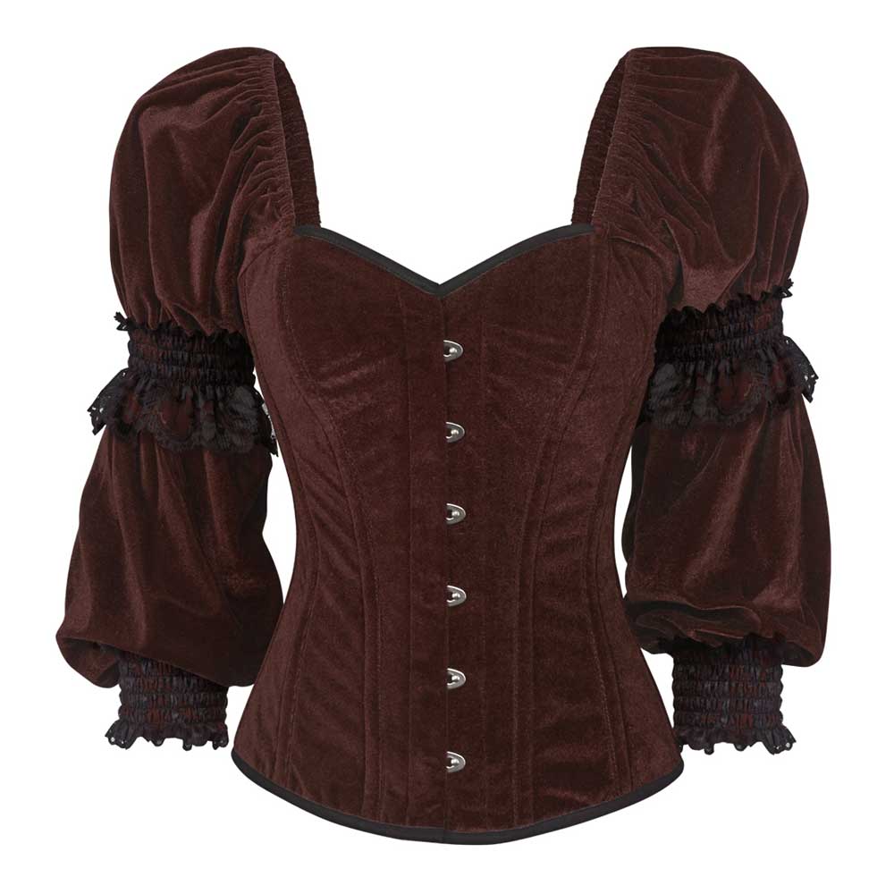 Attitude Corsets - Tibanna Overbust corset - Brown